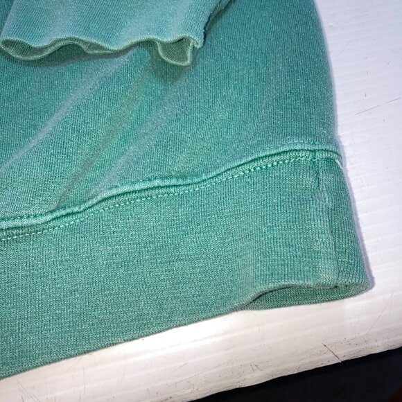 Anthropologie New York 1997  Oversized Crew Neck Sweatshirt Green Pink Sz M - Picture 6 of 9